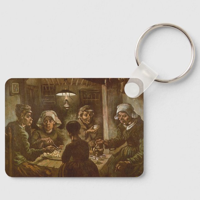Llavero Los comedores de papa por Vincent van Gogh (Anverso)