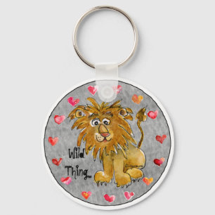Llavero Los corazones del león del dibujo animado