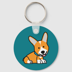 Llavero Los Corgis del Corgi persiguen el Pembroke feliz