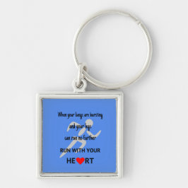 Llavero Los corredores motivadores deportivos citan azul b