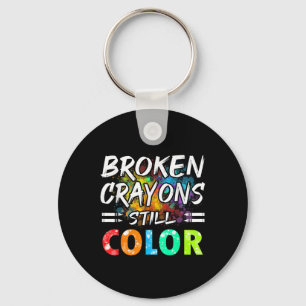 Llavero Los Crayones rotos aún pueden colorear la salud me