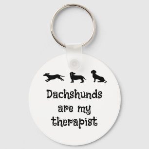 Llavero Los Dachshunds son mi Terapeuta Dachshund Lindo