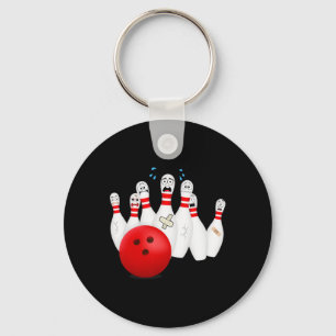 Llavero Los dolorosos boliche. Gracioso regalo de bolera