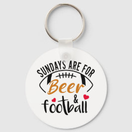 Llavero Los domingos son para Beer y Football Keychain