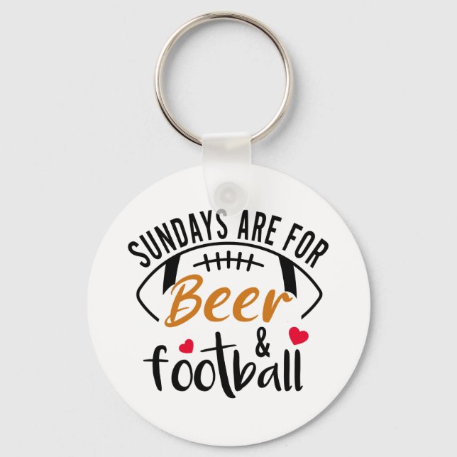 Llavero Los domingos son para Beer y Football Keychain