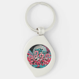 Llavero Los elfos de Santa Candy Canes bailan bajo disco