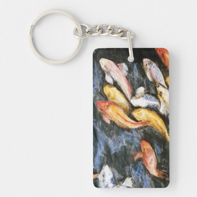 Llavero Los encantos de la cadena de claves de arte de pes (Frente)