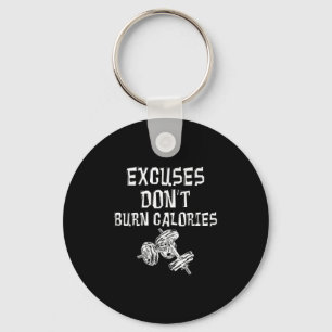 Llavero Los Excusas No Queman Calorías Gimnasio Regalo Mot