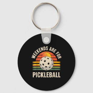 Llavero Los fines de semana son para pickleball divertido
