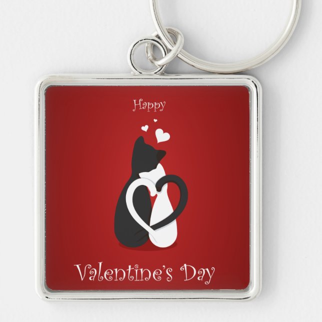 Llavero Los gatos El día de San Valentín guapos (Frente)