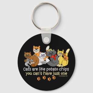 Llavero Los gatos son como papas fritas
