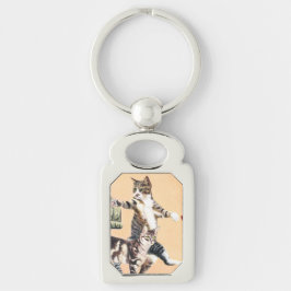 Llavero Los gatos van a jugar