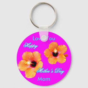 Llavero Los hibiscos felices del día de madre le aman