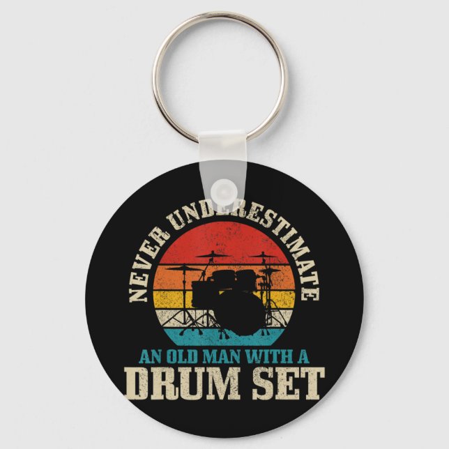 Llavero Los Hombres Nunca Subestiman A Un Viejo Con Bicicl (Anverso)