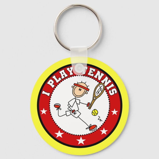 Llavero Los hombres que juego camisetas de tenis y regalos (Anverso)