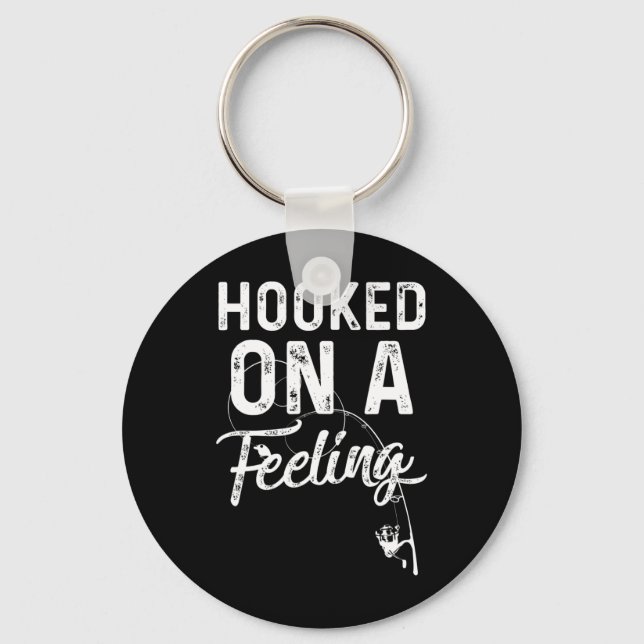 Llavero Los Hombres Se Enganchan Con Una Sensación De Pesc (Anverso)