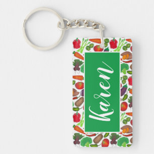 Llavero Los huertos vegetales producen verduras de Greenma