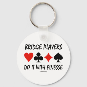 Llavero Los jugadores de puente lo hacen con delicadeza