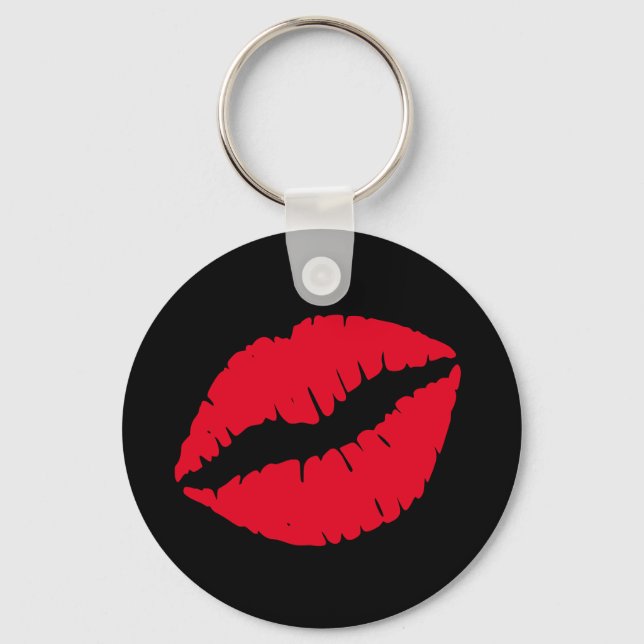 Llavero Los labios rojos negros y brumosos (Anverso)