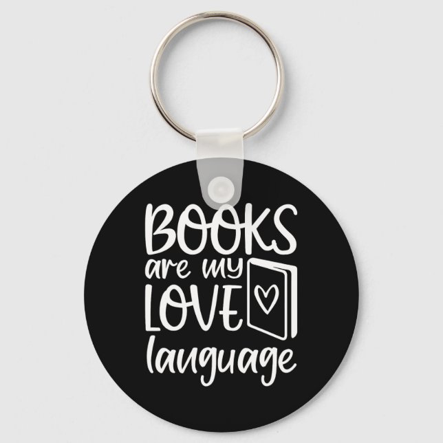 Llavero Los libros son mi lenguaje del amor Lectora apasio (Anverso)