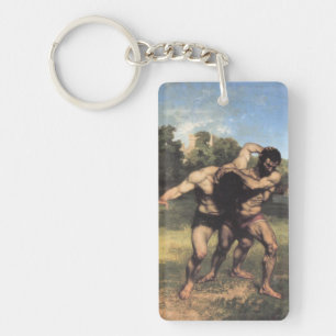 Llavero Los luchadores por Gustave Courbet