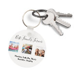 Llavero Los mejores amigos para siempre BFF nombres de fot<br><div class="desc">Un regalo para tu(s) mejor(s) amigo(s) por cumpleaños,  Navidades o un evento especial. Texto negro: Best Friends Forever,  escrito con un guión de moda a mano. Personalice y utilice sus propias fotos y nombres. Un fondo blanco moda.</div>
