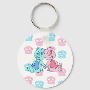 Llavero Los mejores cráneos azules rosados