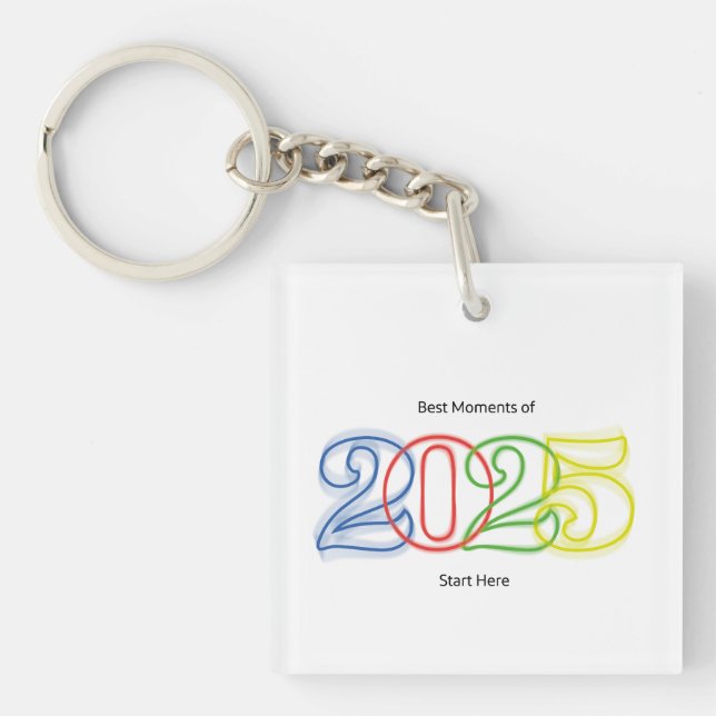 Llavero Los mejores momentos de 2025 empiezan aquí (Frente)