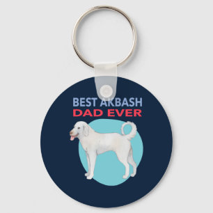 Llavero Los mejores perros acuarelas de Akbash Dad