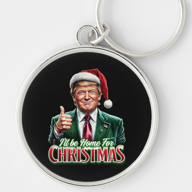 Llavero Los Navidades de Donald Trump en Santa Hat (Frente)