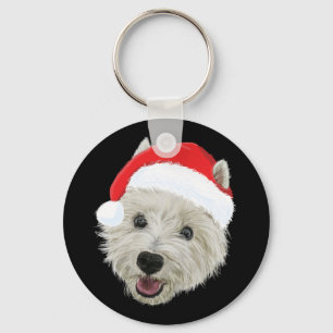 Llavero Los Navidades del West Highland Santa Hat