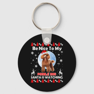 Llavero Los Navidades Feo De Poodle Me Gustan Poodle Santa