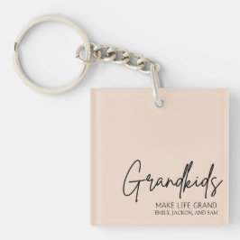 Llavero Los nietos manuscritos hacen la vida grandiosa