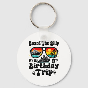 Llavero Los niños suben al barco es mi cumpleaños número 9