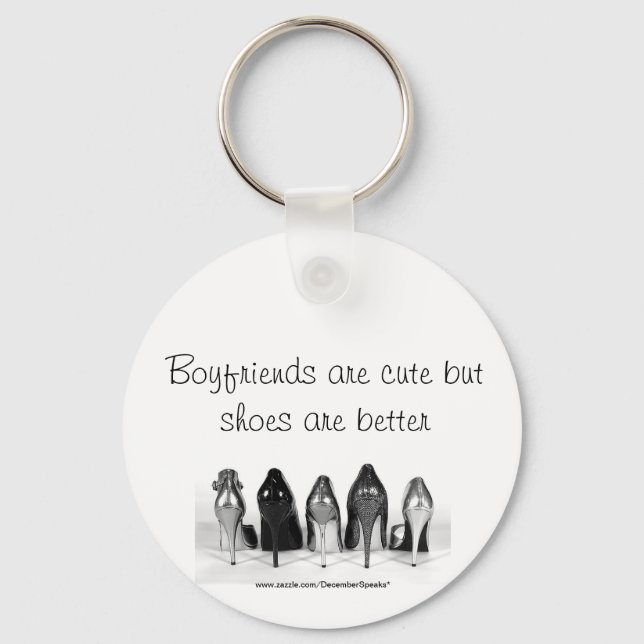 Llavero Los novios son lindos pero los zapatos son mejores (Anverso)
