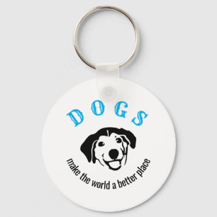 Llavero Los perros personalizables hacen del mundo un luga