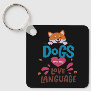 Llavero Los perros son mi lengua de amor