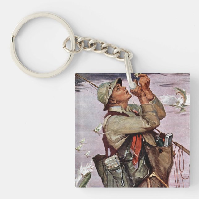 Llavero Los pescados están saltando (Frente)