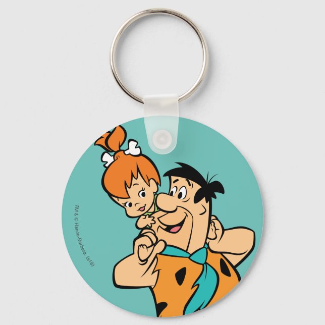 Llavero Los Picapiedra | Fred y Pebbles Flintstone (Anverso)