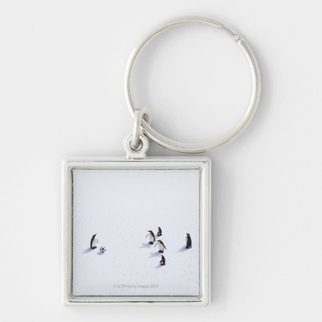 Llavero Los pingüinos que juegan a fútbol (Frente)