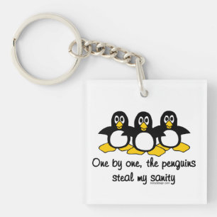 Llavero Los pingüinos roban mi cordura