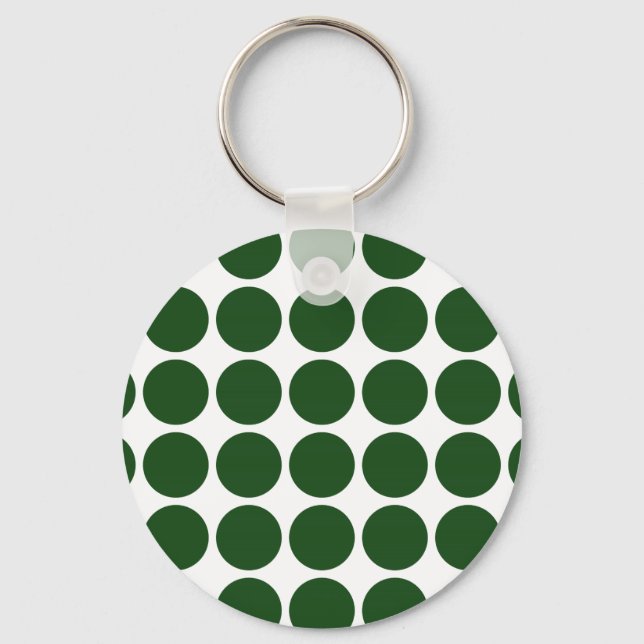 Llavero Los puntos verdes del polka en blanco (Anverso)