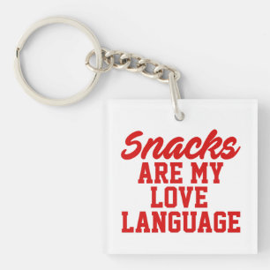 Llavero Los snacks son mi idioma del amor