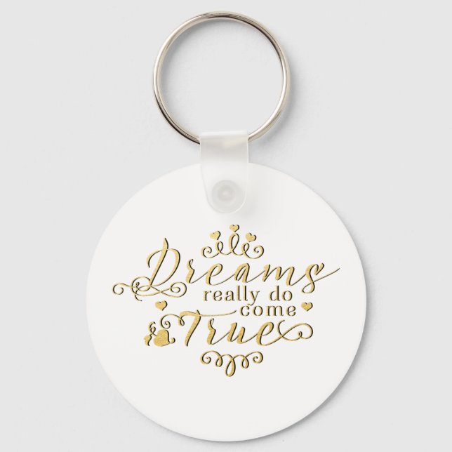 Llavero LOS SUEÑOS REALMENTE LLEGAN VERDADEROS CLAVE DE Or (Anverso)