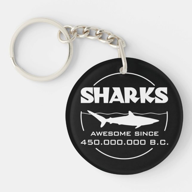 Llavero Los Tiburones Asombrosos Desde El 450.000.000 A.C. (Frente)