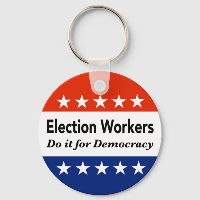Llavero Los trabajadores electorales lo hacen por la democ (Anverso)