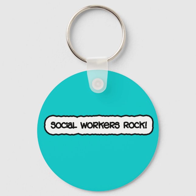 Llavero ¡Los trabajadores sociales rompen! (Anverso)