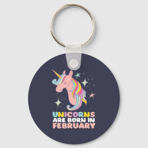 Llavero Los Unicornios Nacieron En Febrero, Un Chica De Cu