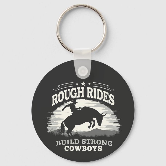 Llavero Los viajes duros construyen vaqueros fuertes en el (Anverso)