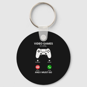 Llavero Los videojuegos están llamando y debo ir divertido